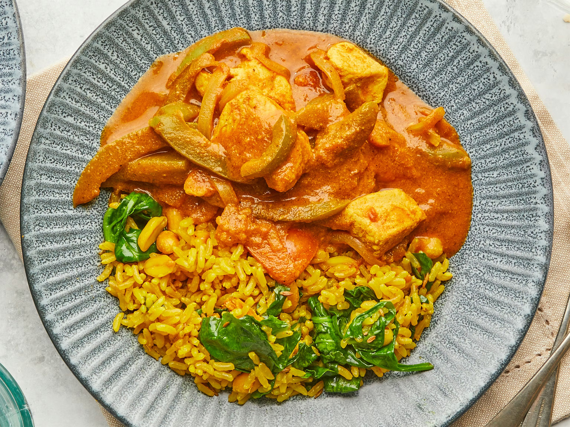 Free-range Chicken Bhuna with Peanut & Turmeric Rice