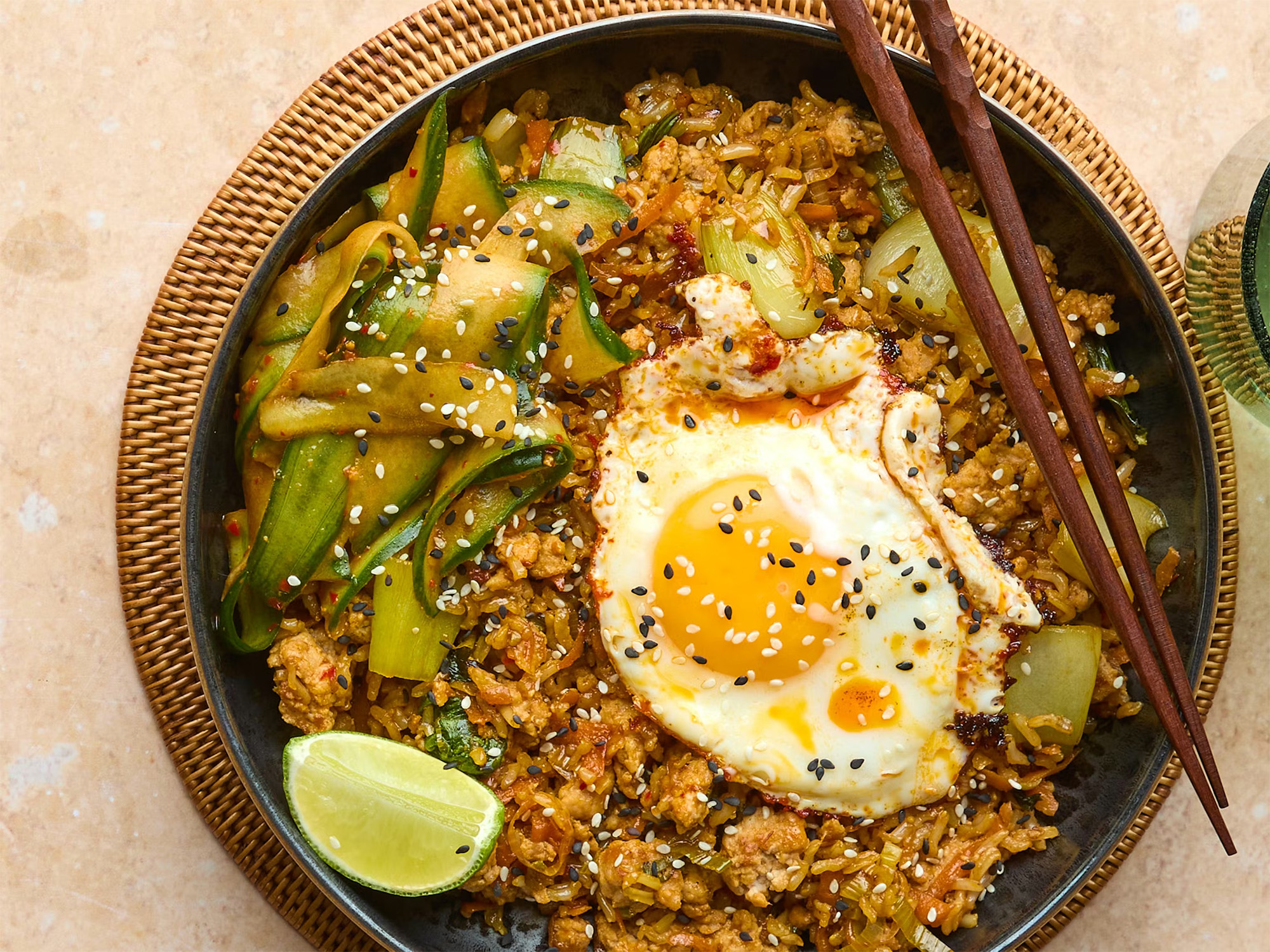 Speedy Korean-style Free-range Bibimbap Pork Fried Egg