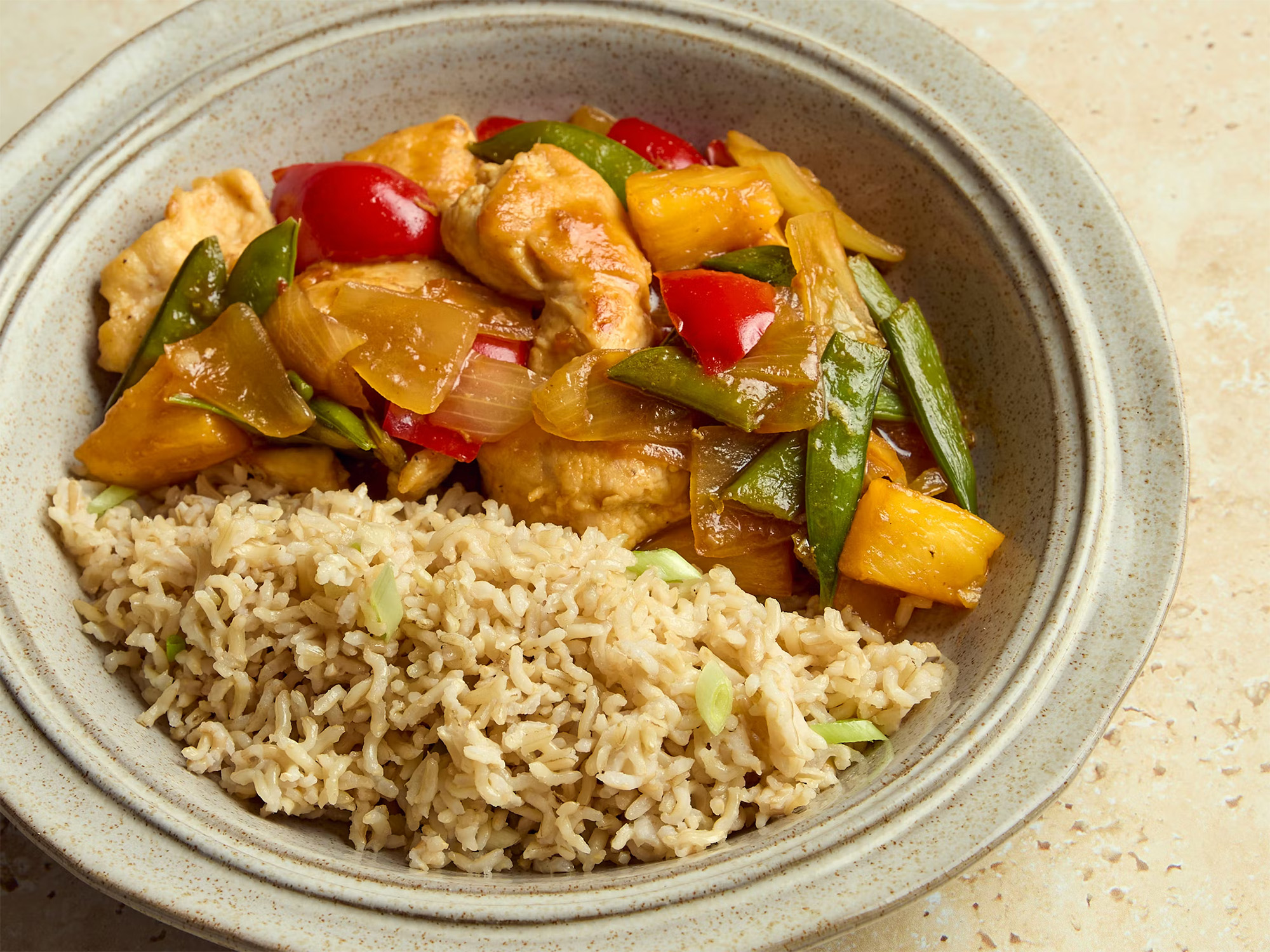 Speedy Free-range Sweet & Sour Chicken with Fried Rice